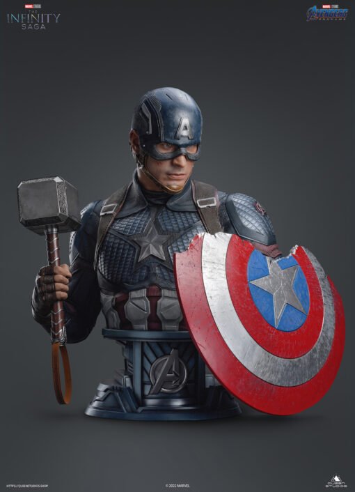 QUEEN STUDIOS LIFE SIZE CAPTAIN AMERICA BUST
