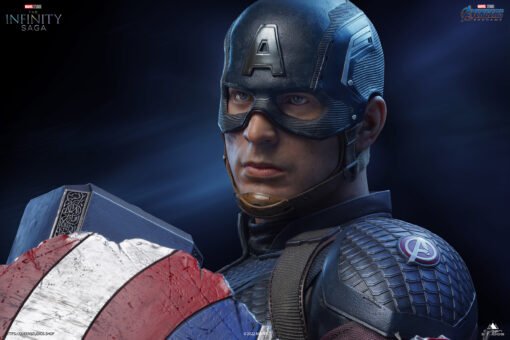 QUEEN STUDIOS LIFE SIZE CAPTAIN AMERICA BUST - Image 6