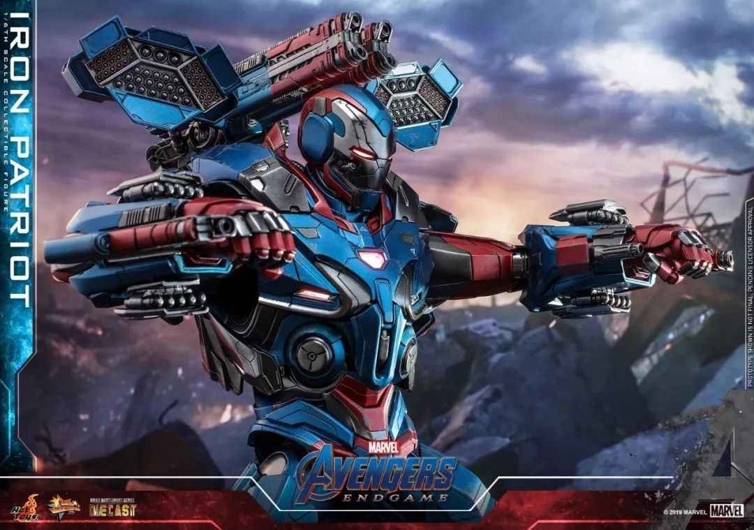 Hot Toys Iron Patriot Avengers Endgame Figura da Collezione