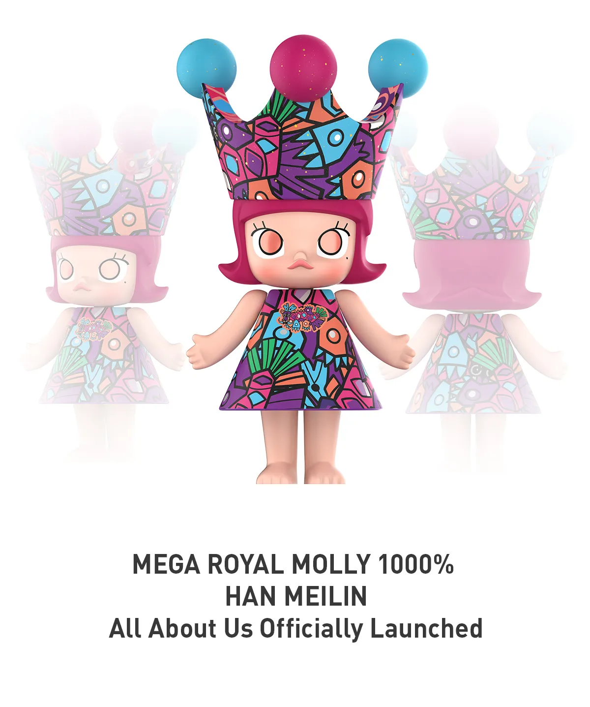 その他 MEGA  MOLLY 400% HAN MEILIN Pop Mart Official Mega Royal Molly 400% Han Meilin – 3DRetro