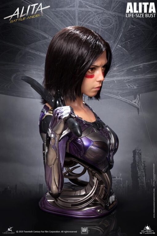 Alita Battle Angel Hyper-Real Life Size Bust - Image 3