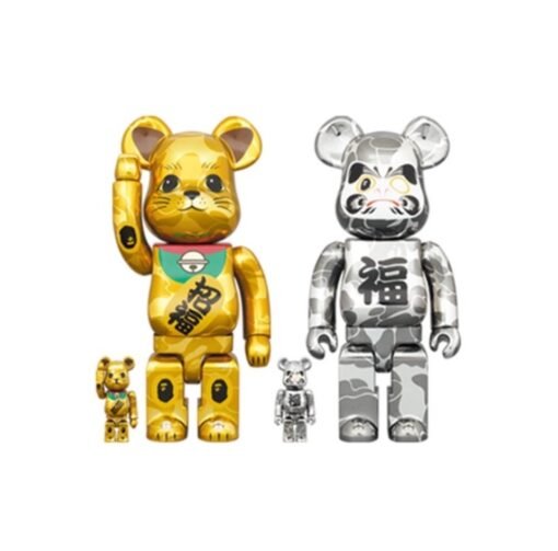 BE@RBRICK x BAPE(R) Maneki Neko & Daruma 4pcs 100%400%