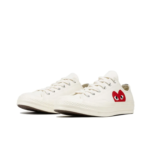 CDG x Converse 1970s Chuck Taylor All-Star Ox PLAY White - Image 3