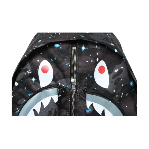 A BATHING APE BAPE Space Camo Shark Day Pack - Image 4