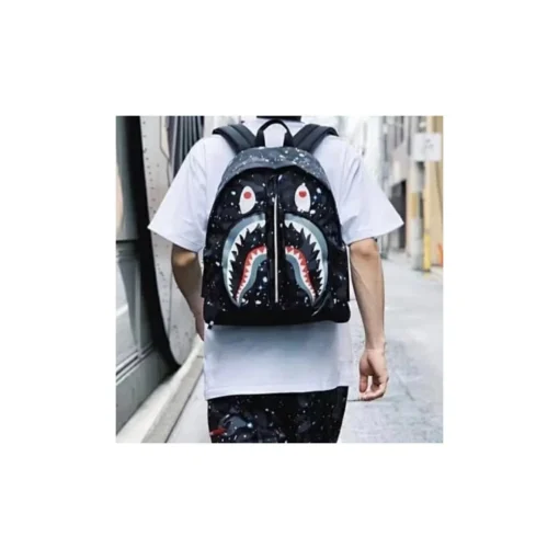 A BATHING APE BAPE Space Camo Shark Day Pack - Image 3